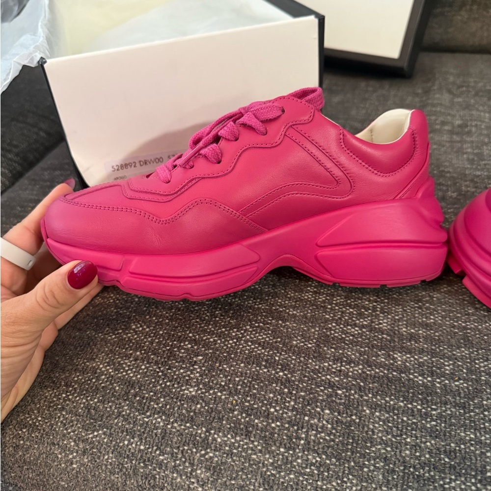 Gucci Rython Hot Pink Sneakers - Picture 4 of 9